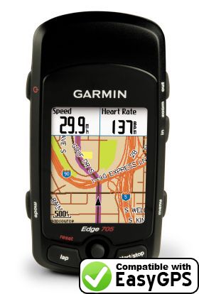 EasyGPS supports the Garmin Edge 705