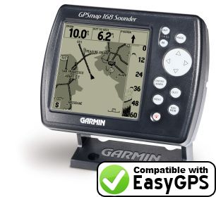 EasyGPS supports the Garmin GPSMAP 168 Sounder