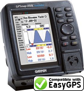 EasyGPS supports the Garmin GPSMAP 188C Sounder