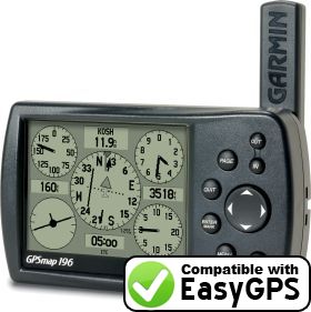 EasyGPS supports the Garmin GPSMAP 196