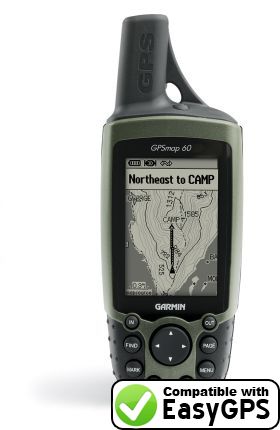 EasyGPS supports the Garmin GPSMAP 60