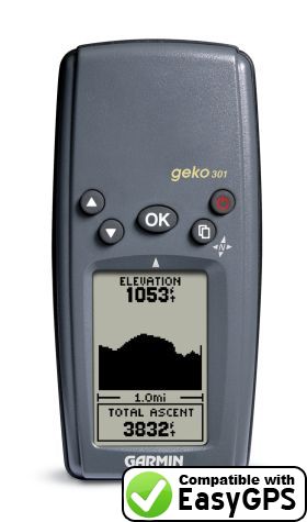 EasyGPS supports the Garmin Geko 301