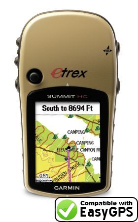 EasyGPS supports the Garmin eTrex Summit HC