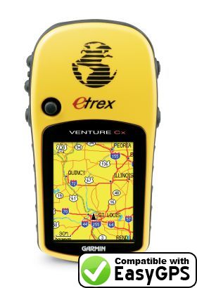 EasyGPS supports the Garmin eTrex Venture Cx