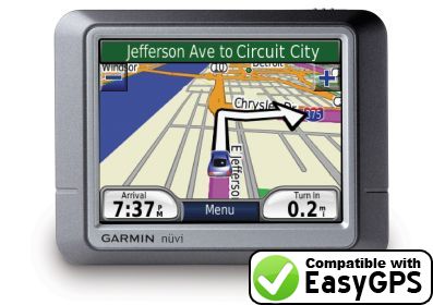 EasyGPS supports the Garmin nüvi 270