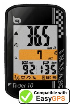 Download your Bryton Rider 10 waypoints and tracklogs for free with EasyGPS