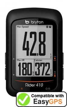 Download your Bryton Rider 410 waypoints and tracklogs for free with EasyGPS