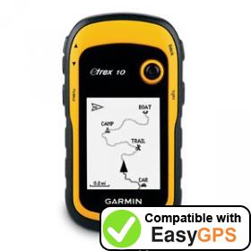 Download your Garmin eTrex 10 waypoints and tracklogs for free with EasyGPS