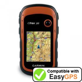 Download your Garmin eTrex 20 waypoints and tracklogs for free with EasyGPS