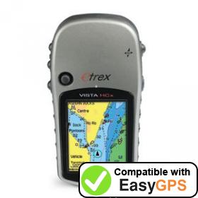 Download your Garmin eTrex Vista HCx waypoints and tracklogs for free with EasyGPS