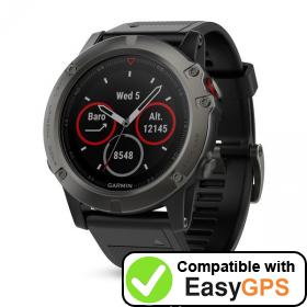 Download your Garmin fēnix 5X waypoints and tracklogs for free with EasyGPS