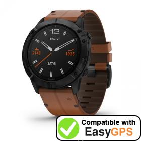 Download your Garmin fēnix 6X waypoints and tracklogs for free with EasyGPS