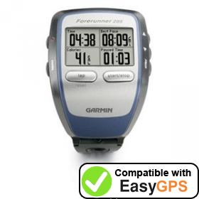 Download your Garmin Forerunner 205 waypoints and tracklogs for free with EasyGPS