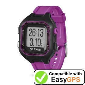 Download your Garmin Forerunner 25 waypoints and tracklogs for free with EasyGPS