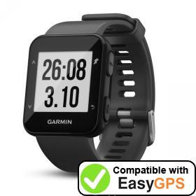 Download your Garmin Forerunner 30 waypoints and tracklogs for free with EasyGPS