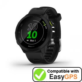 Download your Garmin Forerunner 55 waypoints and tracklogs for free with EasyGPS