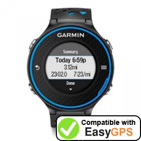 Download your Garmin Forerunner 620 waypoints and tracklogs for free with EasyGPS