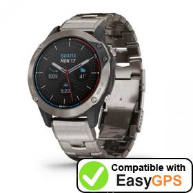 Download your Garmin quatix 6 Titanium waypoints and tracklogs for free with EasyGPS