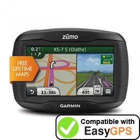 Download your Garmin zūmo 350LM waypoints and tracklogs for free with EasyGPS