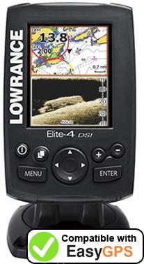 Download your Lowrance Elite-4 DSI waypoints and tracklogs for free with EasyGPS