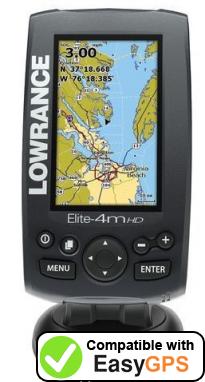 Download your Lowrance Elite-4m HD Gold waypoints and tracklogs for free with EasyGPS