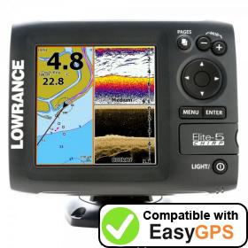 Download your Lowrance Elite-5 CHIRP Gold waypoints and tracklogs for free with EasyGPS