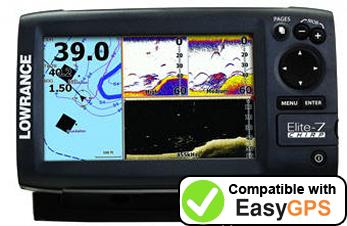 Download your Lowrance Elite-7 CHIRP waypoints and tracklogs for free with EasyGPS