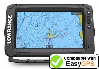 Download your Lowrance Elite-9 Ti2 waypoints and tracklogs for free with EasyGPS