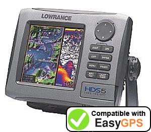 Download your Lowrance HDS-5 waypoints and tracklogs for free with EasyGPS