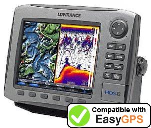 Download your Lowrance HDS-8 waypoints and tracklogs for free with EasyGPS