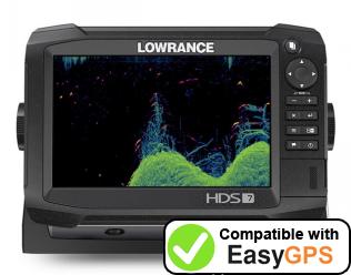 Download your Lowrance HDS Carbon 7 waypoints and tracklogs for free with EasyGPS