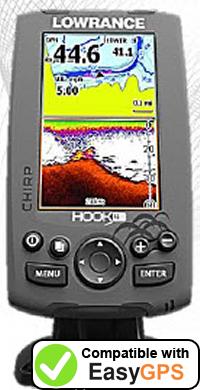 Download your Lowrance HOOK-4 waypoints and tracklogs for free with EasyGPS