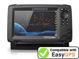 Download your Lowrance HOOK Reveal 7 waypoints and tracklogs for free with EasyGPS