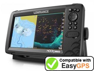 Download your Lowrance HOOK Reveal 9 waypoints and tracklogs for free with EasyGPS