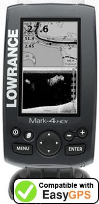 Download your Lowrance Mark-4 HDI waypoints and tracklogs for free with EasyGPS